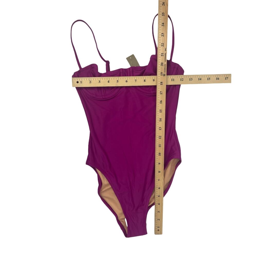 J.CREW Balconette French Inspired Purple One Piece Swim Suit SZ 4 - Picture 6 of 11